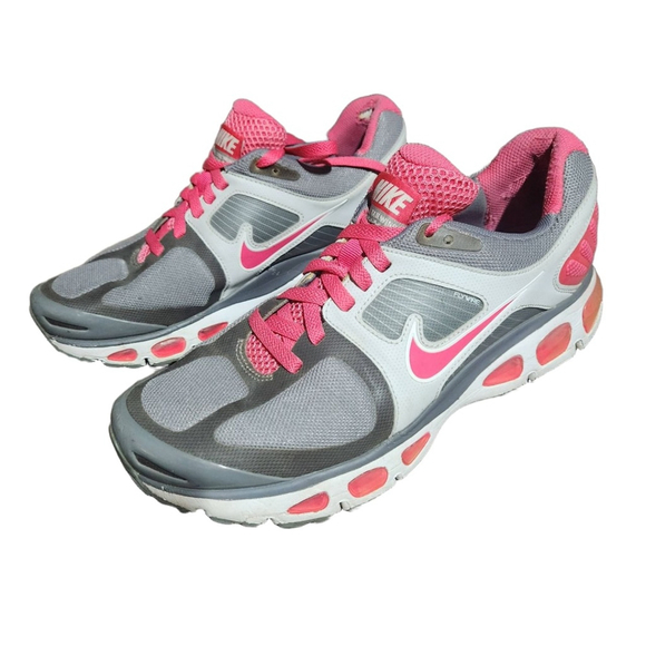 Nike Shoes - Nike Womens Gray Pink Mesh Flywire Sneakers Size US 10